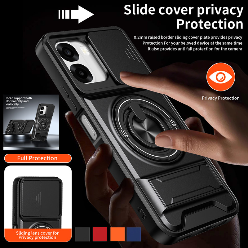 Phone Accessories Ring Holder - Coque de téléphone blindée pour Oppo