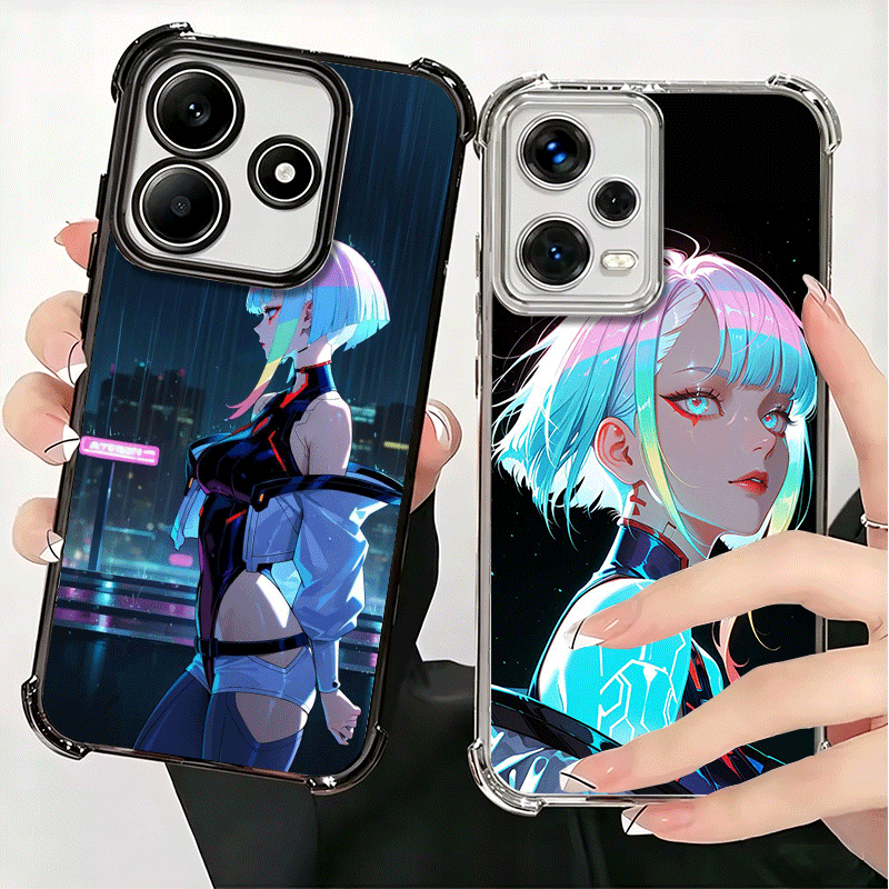 Led Flash Case - Coque de téléphone souple E-Edgerunners Anime