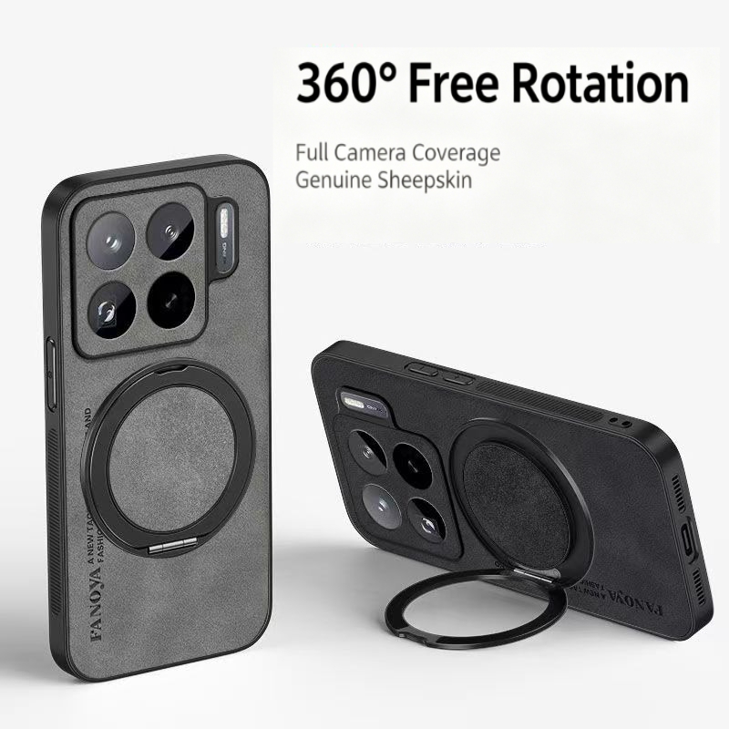 Phone Accessories Ring Holder - Étui de téléphone magnétique en cuir