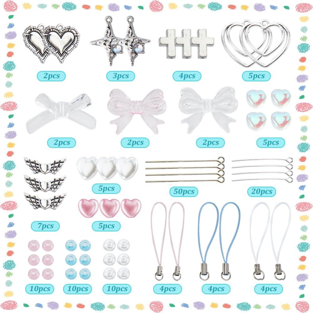154 pièces bricolage 8 ensembl - Phone Accessories Beads avis et prix