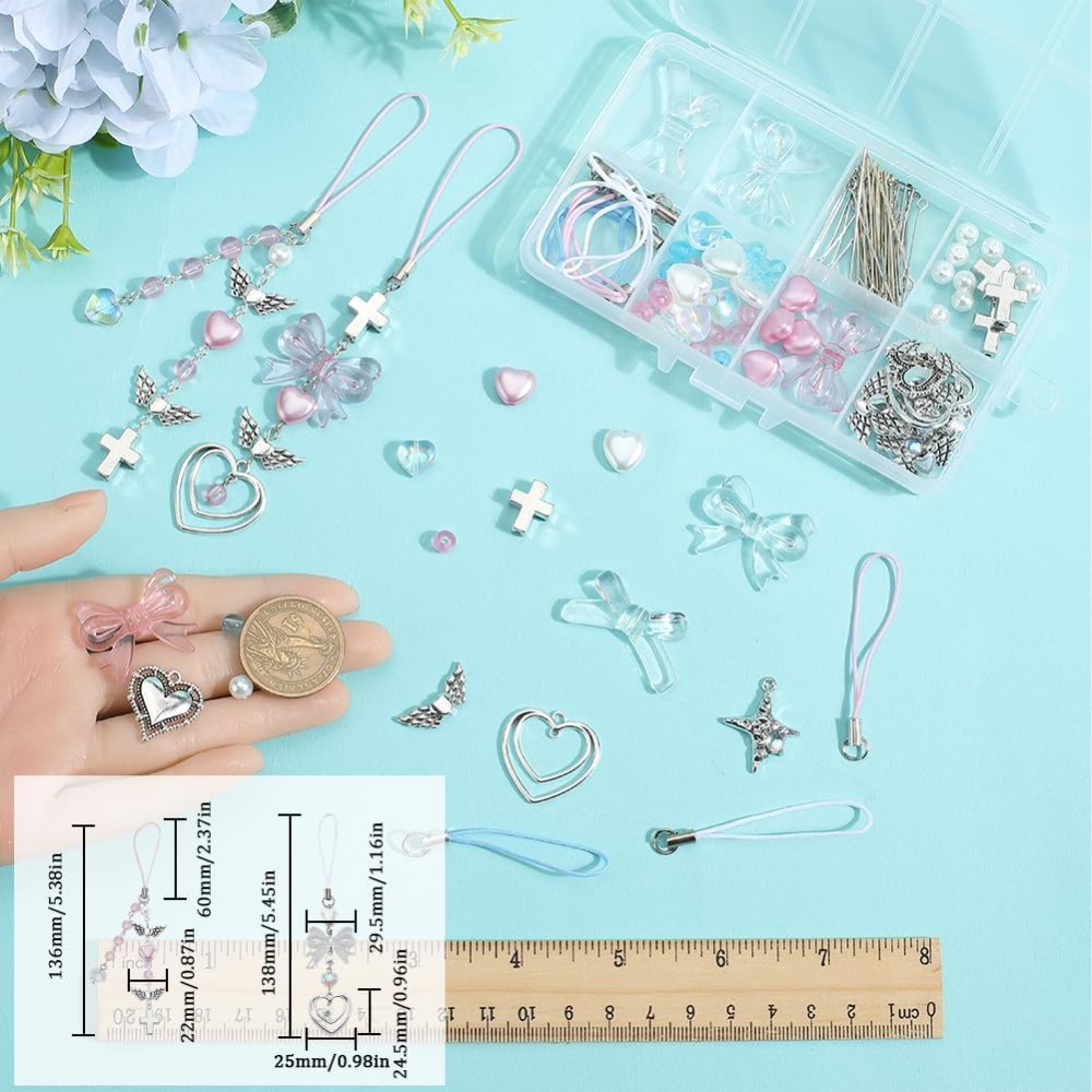 154 pièces bricolage 8 ensembl - Phone Accessories Beads avis et prix
