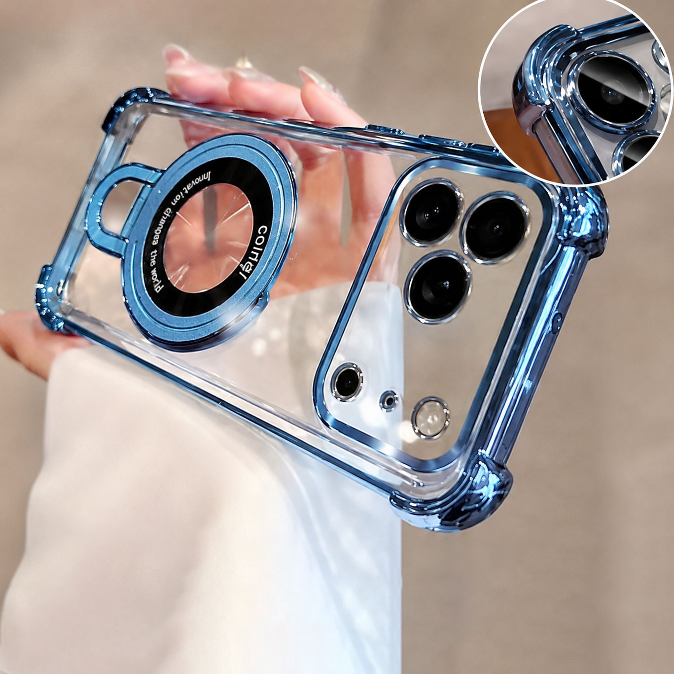 Étui de téléphone de luxe tran - Phone Accessories Ring Holder avis et prix