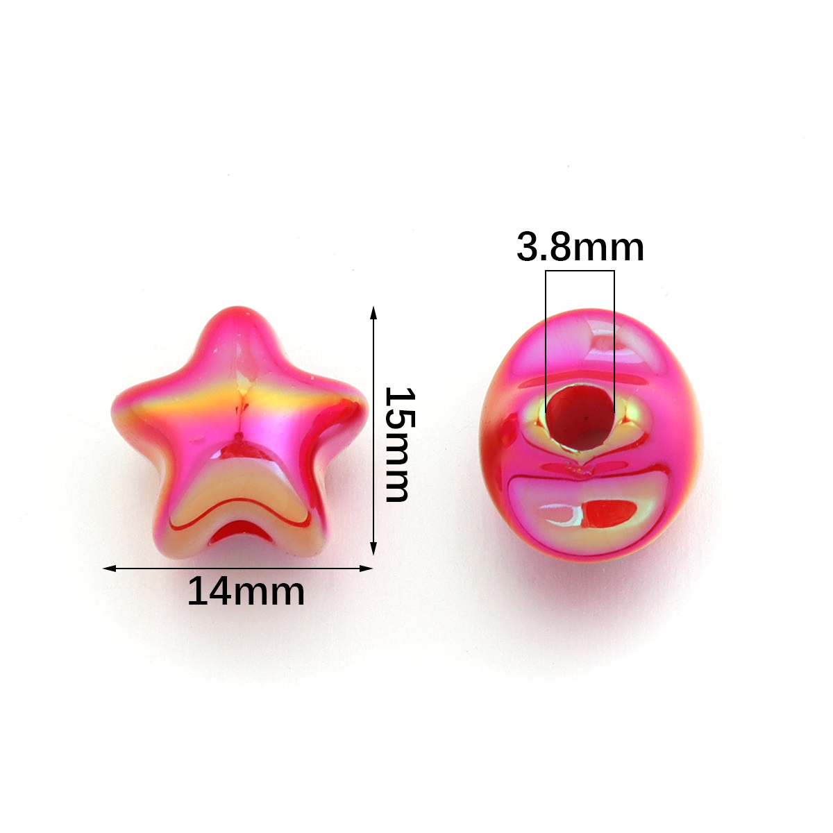 Perles étoiles colorées en acr - Phone Accessories Beads avis et prix